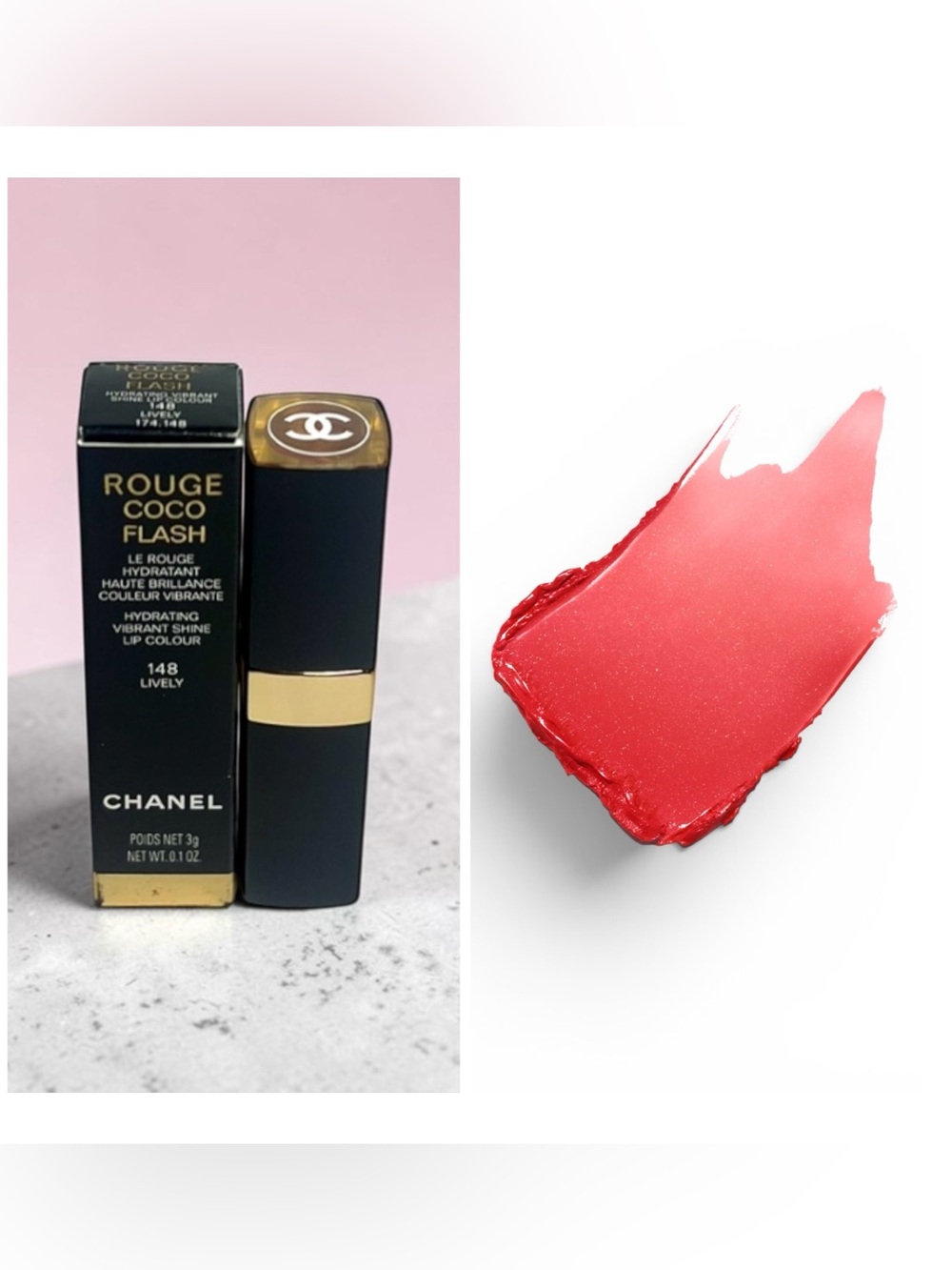 Chanel Rouge Coco Flash Hydrating Vibrant Shine Lipstick - 148 Lively